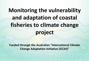 Monitoring the vulnerability and adaptation of coastal fisheries to climate change project