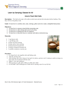 : Classes for All  Autumn Peach Bath Salts