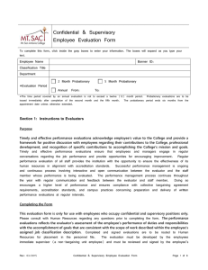 Confidential &amp; Supervisory Employee Evaluation Form