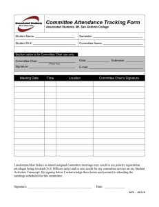Committee Attendance Tracking Form