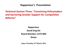 Technical Session Three: “Convincing Policymakers and Garnering Greater Support for Competition Reforms”