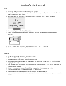 Directions for Misc O-scope lab