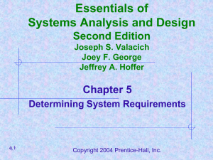 Essentials of Systems Analysis and Design Second Edition Chapter 5