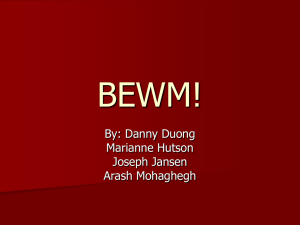 BEWM! By: Danny Duong Marianne Hutson Joseph Jansen