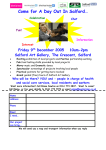 Come for A Day Out In Salford… Friday 9