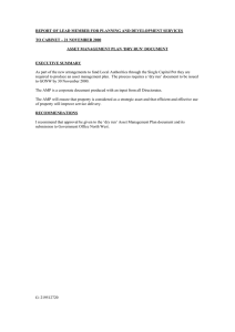 REPORT OF LEAD MEMBER FOR PLANNING AND DEVELOPMENT SERVICES