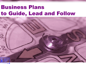 Business Plans to Guide, Lead and Follow