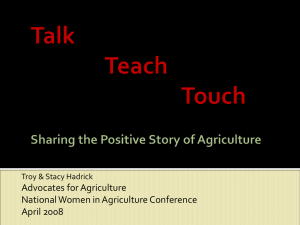 Advocates for Agriculture National Women in Agriculture Conference April 2008