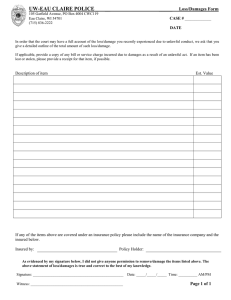 UW-EAU CLAIRE POLICE _     __  ...  Loss/Damages Form CASE #
