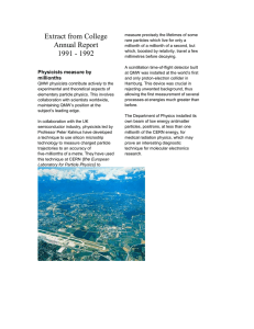 Extract from College Annual Report