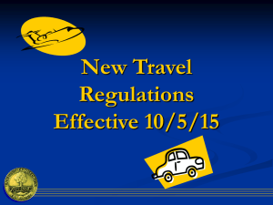 New Travel Regulations Effective 10/5/15