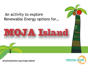 An activity to explore Renewable Energy options for… practicalaction.org/moja-island