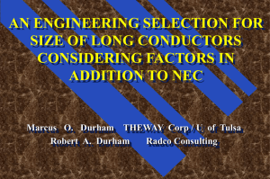 AN ENGINEERING SELECTION FOR SIZE OF LONG CONDUCTORS CONSIDERING FACTORS IN