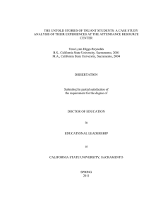 THE UNTOLD STORIES OF TRUANT STUDENTS: A CASE STUDY