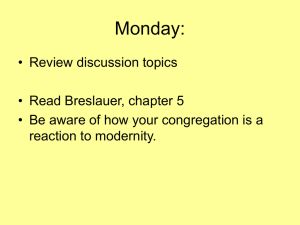 Monday: