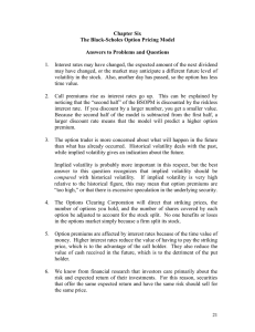 Black-Scholes Model: Answers to Problems & Questions