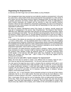 Organizing for Empowerment