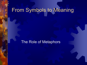 From Symbols to Meaning The Role of Metaphors