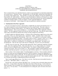 CHAPTER 8 GENERAL HUMAN CAPITAL AND LONG-RUN EQUILIBRIUM IN LABOUR MARKETS