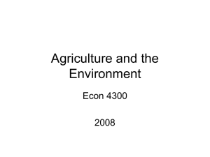 Agriculture and the Environment Econ 4300 2008