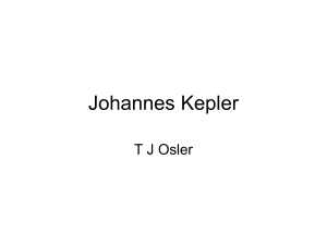 Johannes Kepler T J Osler