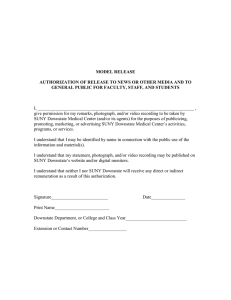 MODEL RELEASE GENERAL PUBLIC FOR FACULTY, STAFF, AND STUDENTS