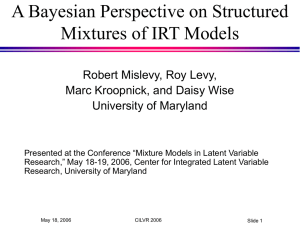 A Bayesian Perspective on Structured Mixtures of IRT Models