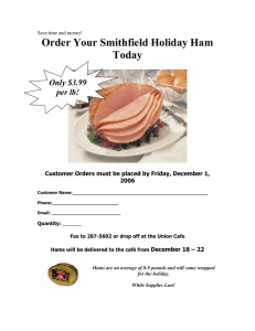 Order Your Smithfield Holiday Ham Today Only $3.99 per lb!