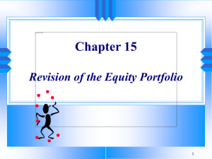Chapter 15 Revision of the Equity Portfolio 1