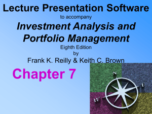 Chapter 7 Lecture Presentation Software Investment Analysis and Portfolio Management