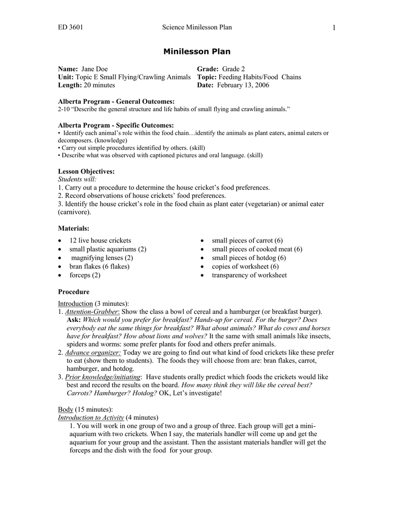 1 minilesson plan ed 3601