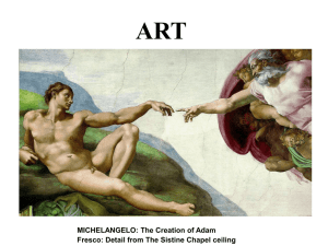 ART MICHELANGELO: The Creation of Adam