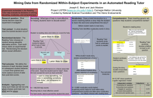 Mining Data from Randomized Within-Subject Experiments in an Automated Reading...