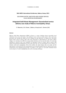 Integrated Solid Waste Management: Decentralised service