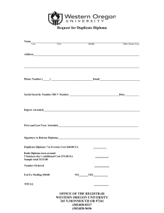 Request for Duplicate Diploma Name_________________________________________________________________________________