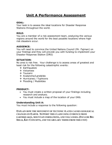 Tectonic Plates & Disaster Response: Performance Assessment