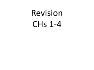 Revision CHs 1-4