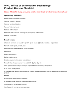 WMU Office of Information Technology Product Review Checklist