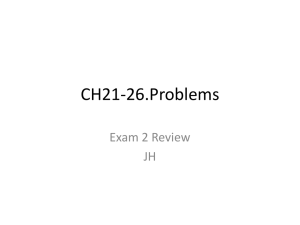 Exam 2 Review: Electricity & Magnetism Problems