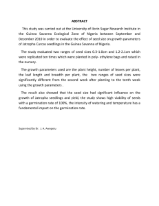 ABSTRACT This study was carried out at the University of Ilorin... the  Guinea  Savanna  Ecological  Zone ...