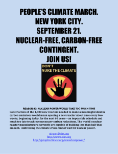 PEOPLE’S CLIMATE MARCH. NEW YORK CITY. SEPTEMBER 21. NUCLEAR-FREE, CARBON-FREE