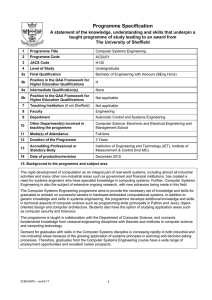 Programme Specification