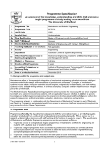 Programme Specification