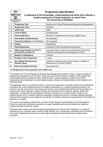 Programme Specification