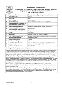 Programme Specification