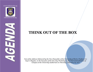 THINK OUT OF THE BOX