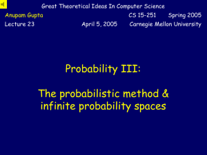 Great Theoretical Ideas In Computer Science Lecture 23 April 5, 2005