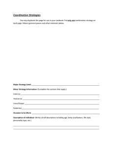 Coordination Strategies