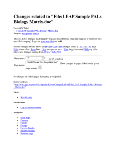 Changes related to &#34;File:LEAP Sample PALs Biology Matrix.doc&#34;