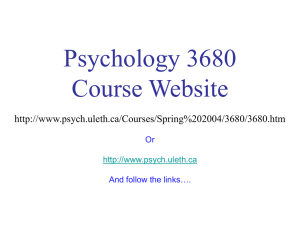 Psychology 3680 Course Website  Or